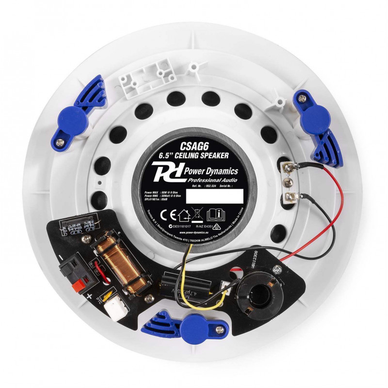 POWER DYNAMICS CSAG6 Altavoz de Techo 6,5 " Aluminio ,2 Vias