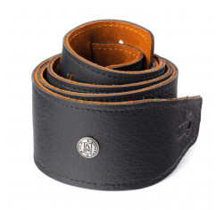 comprar correa para Guitarra o Bajo Dunlop BMF09BN de Piel negra con el interior en color natural, de 2,5" de ancho.