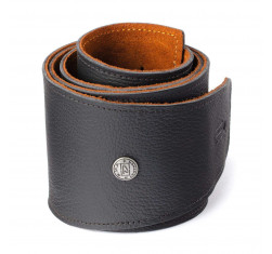 Correa para Guitarra o Bajo Dunlop BMF11BN de Piel negra con el interior en color natural, de 3,5" de ancho.