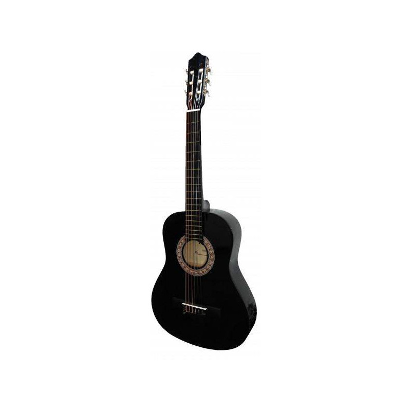 comprar Guitarra Clásica sencilla para niños, infantil, cadete, tamaño 3/4, pequeña, Rocio C16BK en color negro.
