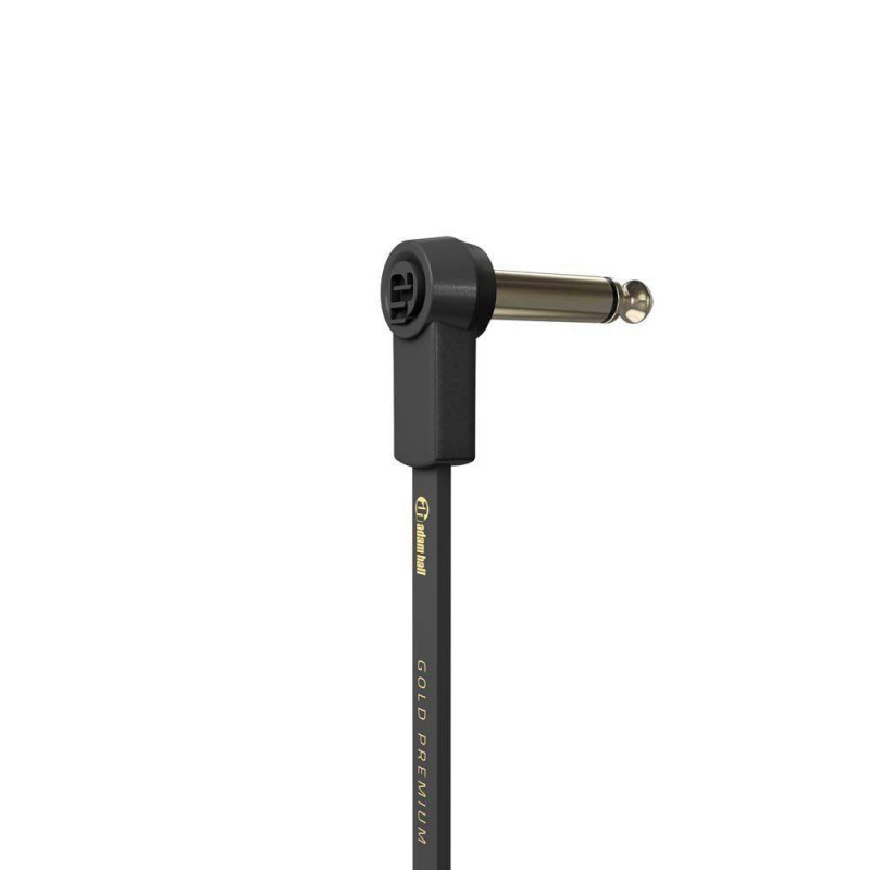 Cable Patch Adam Hall K4 IRR 0030 FLM - Flat Audio Cable, 6.3 mm Mono Gold Plug, 0.30 m.