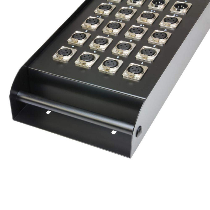 Manguera de Cable con Cajetín de Escenario Adam Hall K20C50 de 20 canales, 16 envios y 4 retornos, longitud de 50 m.