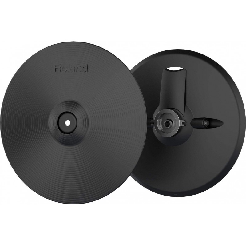 Roland V-Hi-Hat VH-13-MG de 13" con un mejorado sensor de movimiento brindando una respuesta natural de Hihat.