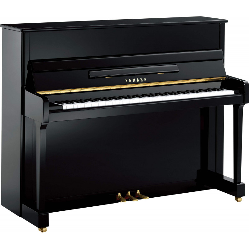 Piano Acústico Vertical Yamaha P116, con una altura de 116 cm y acabado en negro pulido.