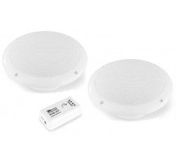 Power Dynamics BT10SET Set de Amplificador BT + 2 altavoces marinos 5"