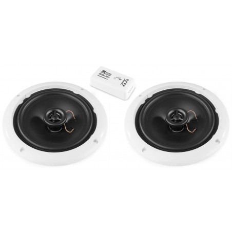 Power Dynamics BT10SET Set de Amplificador BT + 2 altavoces marinos 5"