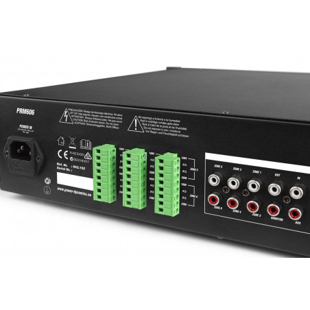 Power Dynamics PRM606 Amplificador matrix de 6 Zonas 360W línea de 100v