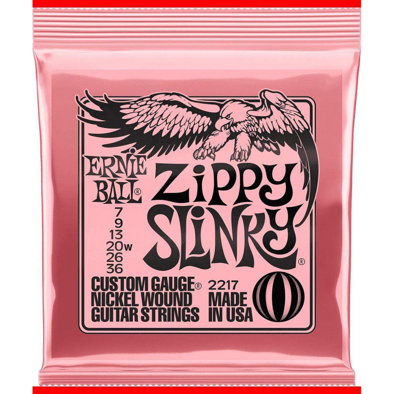 Juego de cuerdas para Guitarra Eléctrica ERNIE BALL Zippy Slinky Nickel Wound 2221 07-36