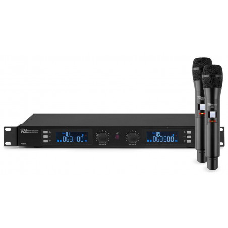 POWER DYNAMICS PD632H Set de 2 micros inalambricos de mano UHF Digital  ,2X20 Canales. POWER DYNAMICS PD632H Set de 2 micros inalambricos de mano UHF Digital  ,2X20 Canales.