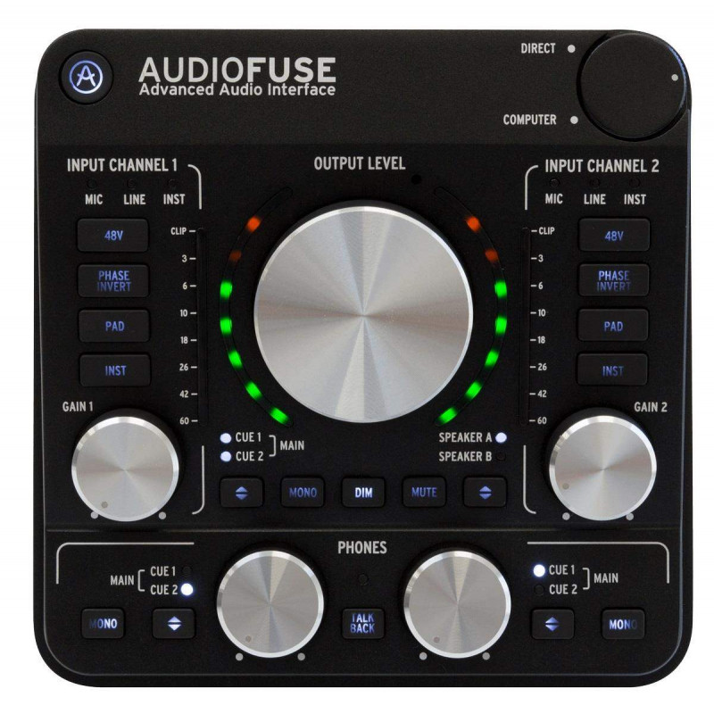 Interface de audio USB Arturia Audiofuse Rev2 con conversores AD/DA de 24bit/192KHz y de nueva generación.