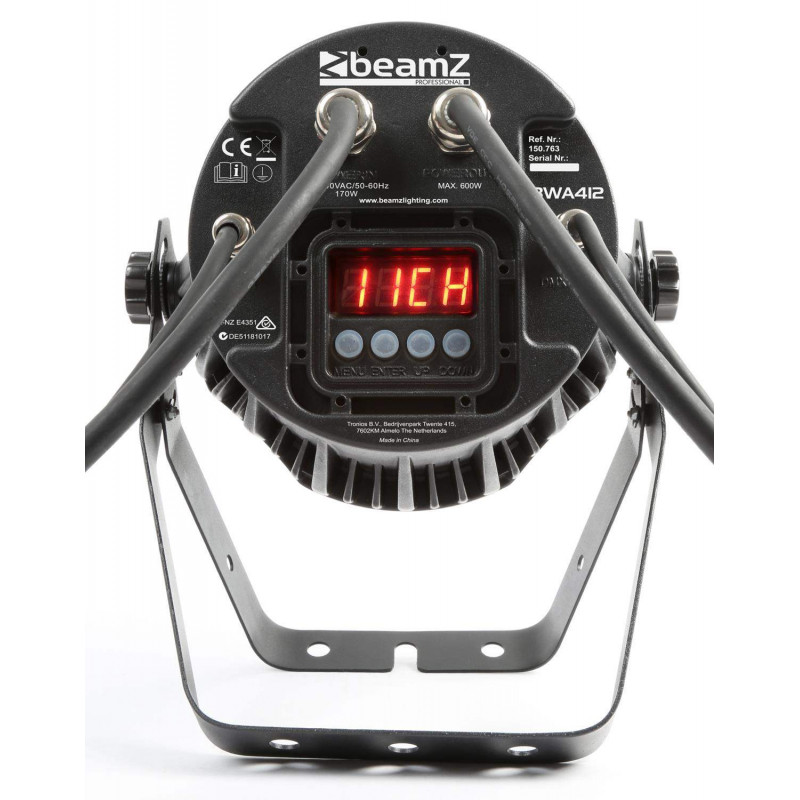 BeamZ BWA412 Foco PAR LED Aluminio IP65 12x18W UV