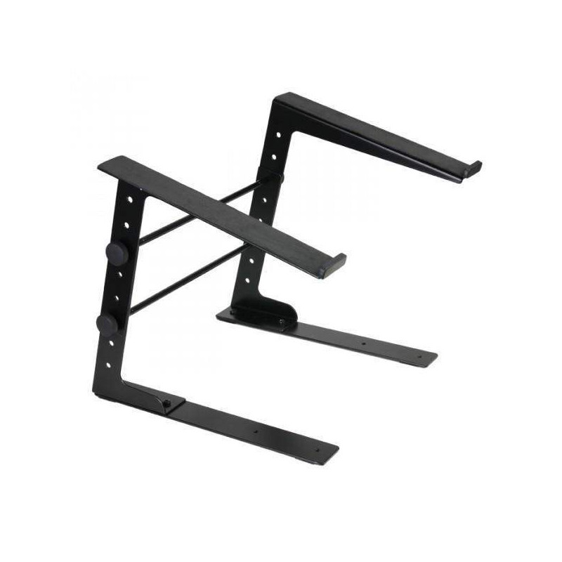 Soporte para portátil con sargento Adam Hall SLT01 con altura y ancho ajustables.