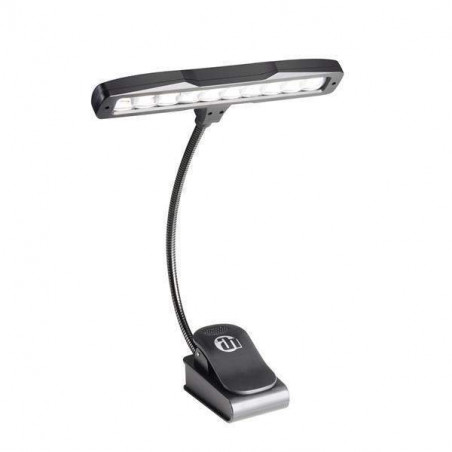 Lámpara de Led para atril de partituras Adam Hall SLED 10 con 10 Leds blancos, cuello flexible y clip de sujeción. Lámpara de Led para atril de partituras Adam Hall SLED 10 con 10 Leds blancos, cuello flexible y clip de sujeción.