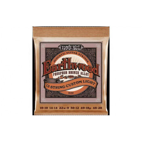Juego Acústica 12 cuerdas Ernie Ball Earthwood 2152 phosphor bronze 10-48