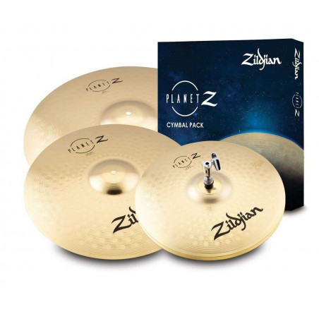 Set de Platos Zildjian Planet Z ZP4PK compuesto por un Hi Hat de 14", un Crash de 16" y un Ride de 20". Set de Platos Zildjian Planet Z ZP4PK compuesto por un Hi Hat de 14", un Crash de 16" y un Ride de 20".