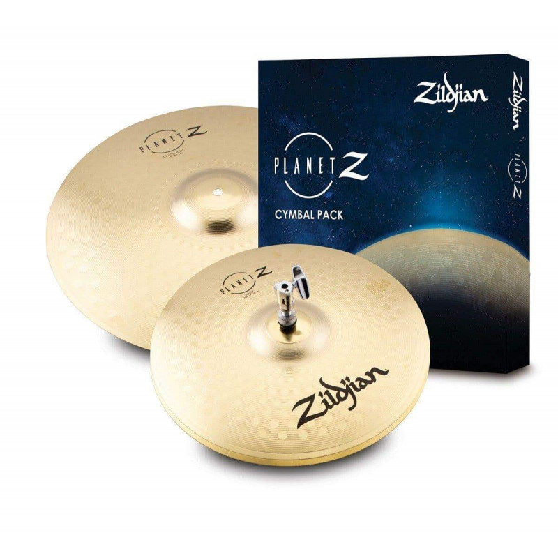 Set de Platos Zildjian Planet Z ZP1316 compuesto por un Hi Hat de 13" y un Crash de 16".