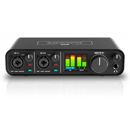 Interface Audio USB Motu M2 para Mac, Windows e iOs, 2 Canales ( 2 entradas y 2 salidas y una latencia ultrabaja. Interface Audio USB Motu M2 para Mac, Windows e iOs, 2 Canales ( 2 entradas y 2 salidas y una latencia ultrabaja.