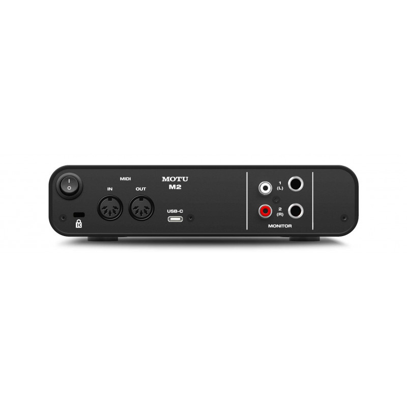 Interface Audio USB Motu M2 para Mac, Windows e iOs, 2 Canales ( 2 entradas y 2 salidas y una latencia ultrabaja.