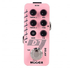 Pedal de efectos Mooer D7 Delay con 6 reverbs digitales completamente customizables.