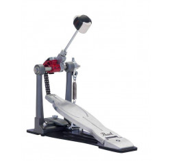 Pedal de bombo Pearl Eliminator Solo P-1030R Rojo, un pedal que ofrece una acción sin esfuerzo con un rebote acentuado.