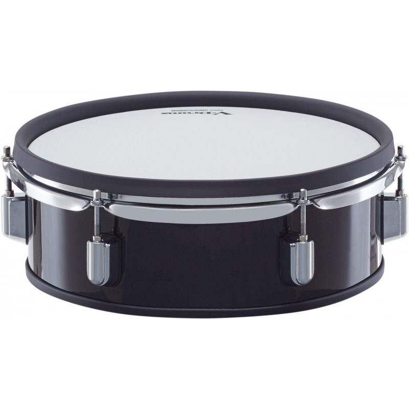 Pad de tom Roland V-Drums Acoustic Design PDA120L-BK de 12" con casco de madera estrecho y dos zonas.