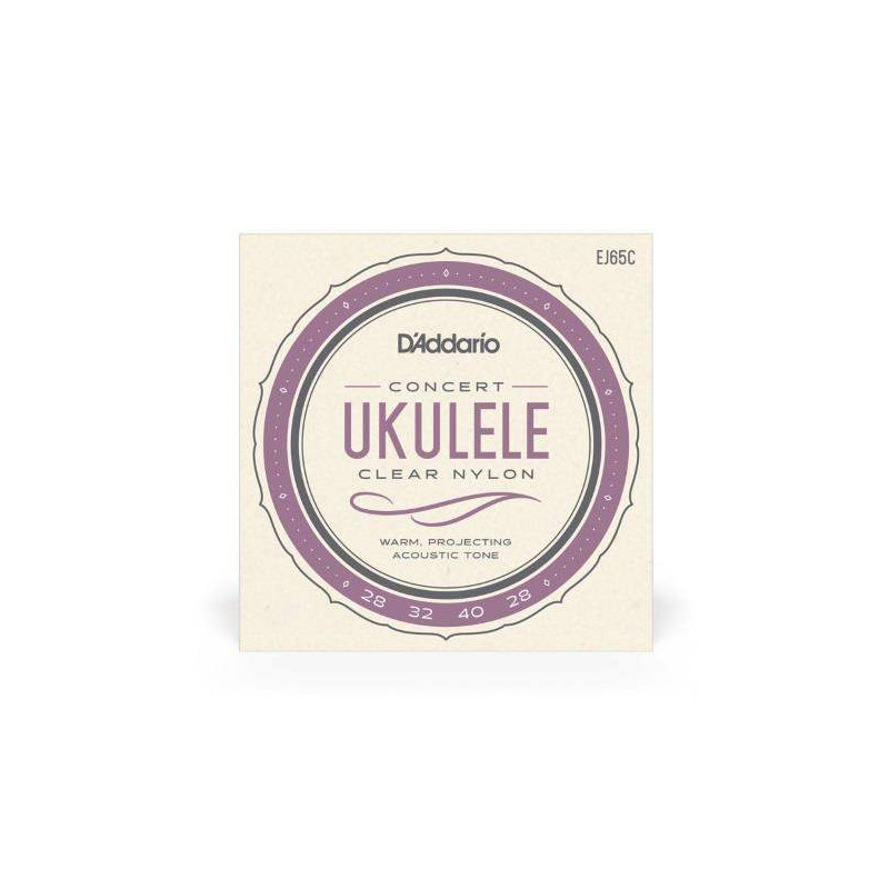 comprar Juego de cuerdas para Ukelele d'Addario EJ65C Pro-Arté Custom. Cuerdas extruidas para ukelele, concierto.