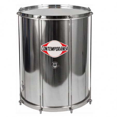 Surdo Contemporánea Profesional C-SUA02 de 16" x 50cm, fabricado en aluminio, parches de plástico y 8 tensores.