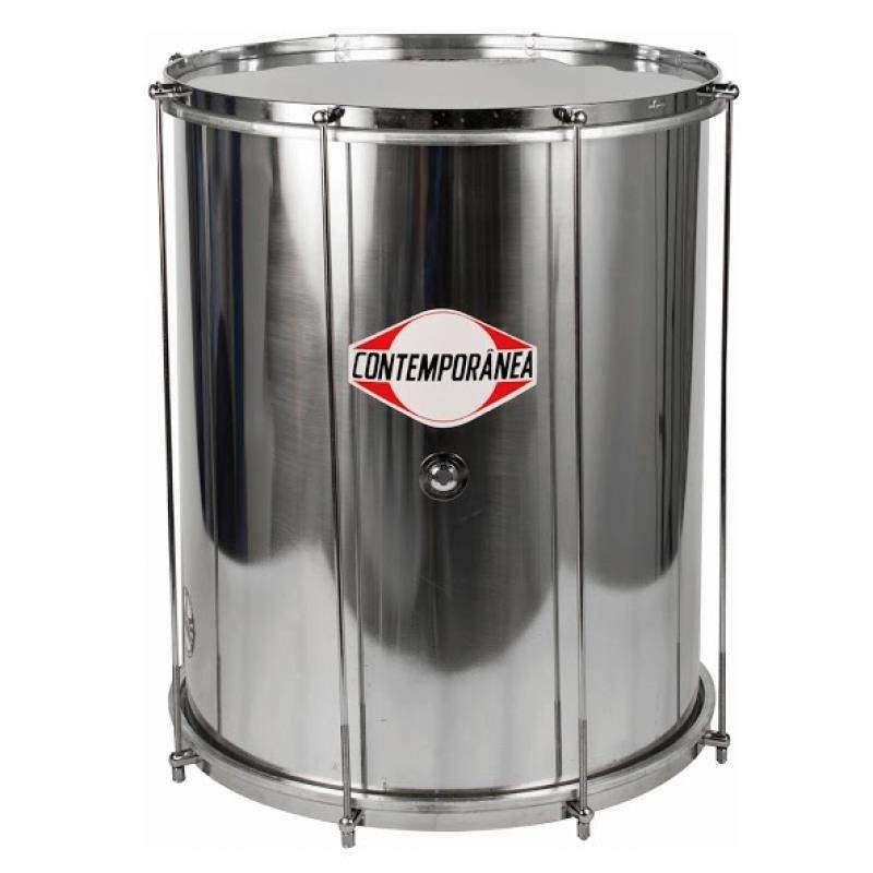 Surdo Contemporánea Profesional C-SUA03 de 18" x 55cm, fabricado en aluminio, parches de plástico y 8 tensores.