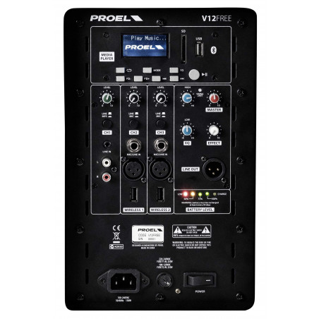 V12FREE Altavoz Portatil con Bateria 