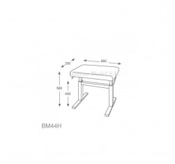 Hidrau BM44H Banqueta Piano Conservatorio Hidráulica 2