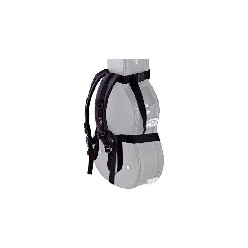 Sistema back pack strap Ortega OBPS para convertir en mochila cualquier estuche de guitarra o bajo.