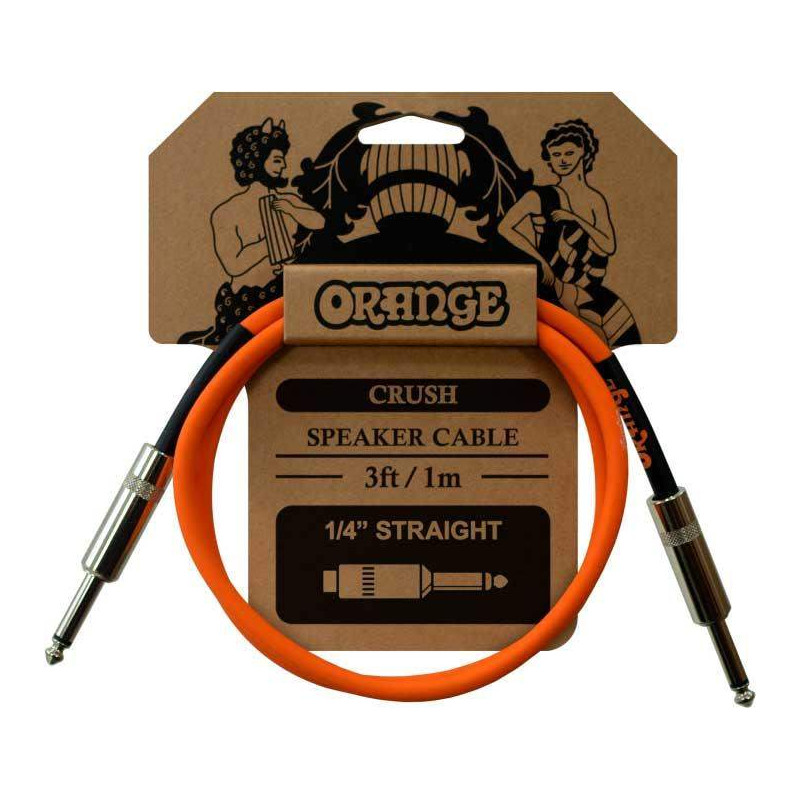 Cable para altavoz Orange Crush Jack-Jack de 1m. Acabado en el color característico de Orange, el naranja.