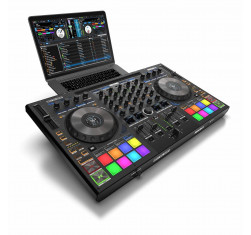 comprar controladora de DJ profesional Reloop Mixon 8 Pro con 4 canales para Serato DJ Pro y Algoriddim djay Pro AI. 2