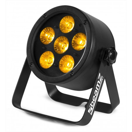 BeamZ BAC302 Foco Par LED Aluminio, 6 LEDs x 12 Watts ,6-en-1,