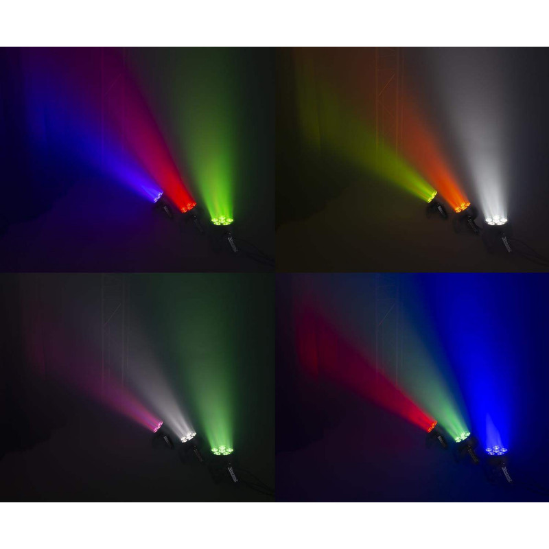 BeamZ BAC302 Foco Par LED Aluminio, 6 LEDs x 12 Watts ,6-en-1,