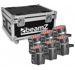 BeamZ BBP60 Set 6 Focos a bateria en Flightcase con cargador