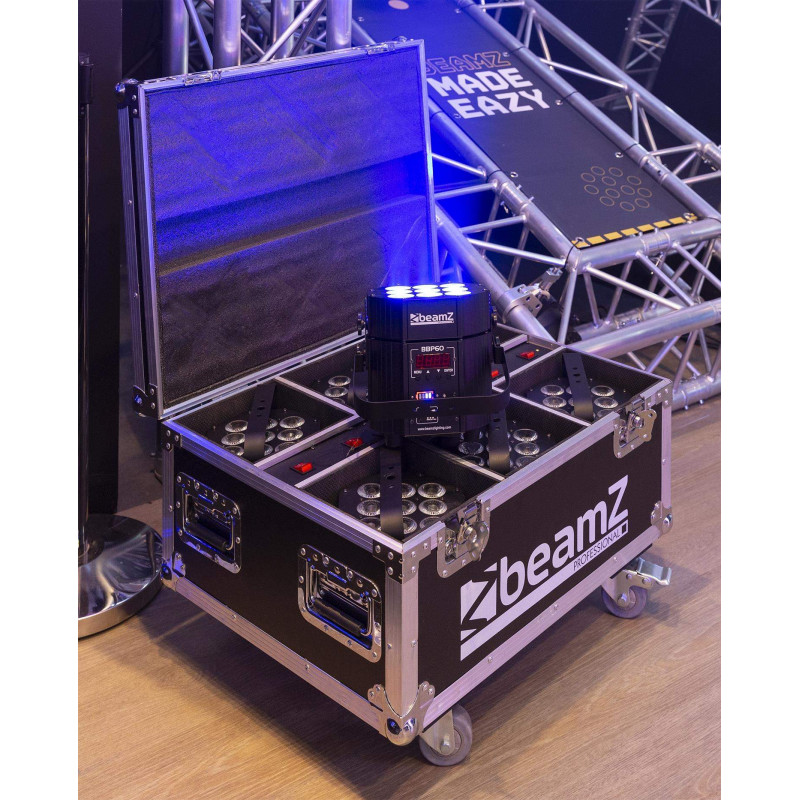 BeamZ BBP60 Set 6 Focos a bateria en Flightcase con cargador