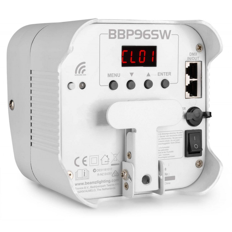 BeamZ BBP96SW Foco PAR Uplight a bateria 6x12W