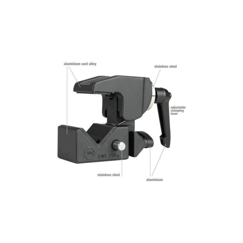 LD Systems CURV 500 TMB Abrazadera,grapa, para sujecion altavoces al Truss