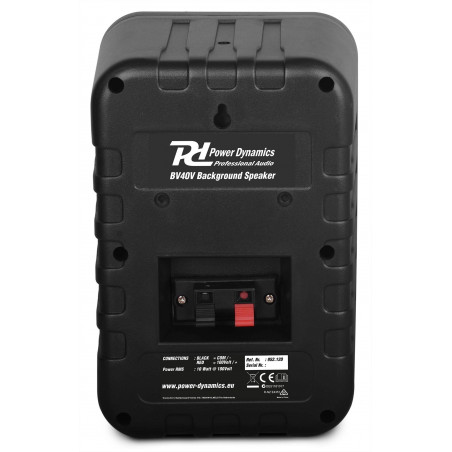 Power Dynamics BV40B Pareja Altavoces Instalación linea 100V 4" Negro