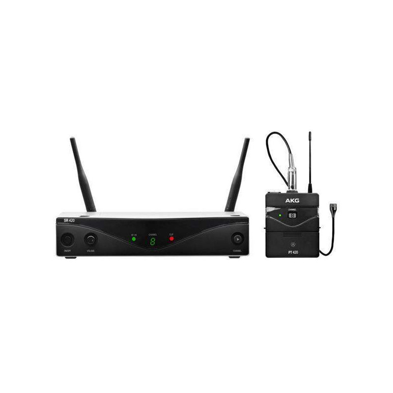 comprar micro inalámbrico, Sistema Inalambrico AKG WMS-420 Presenter Set con transmisor de petaca y micro lavalier.
