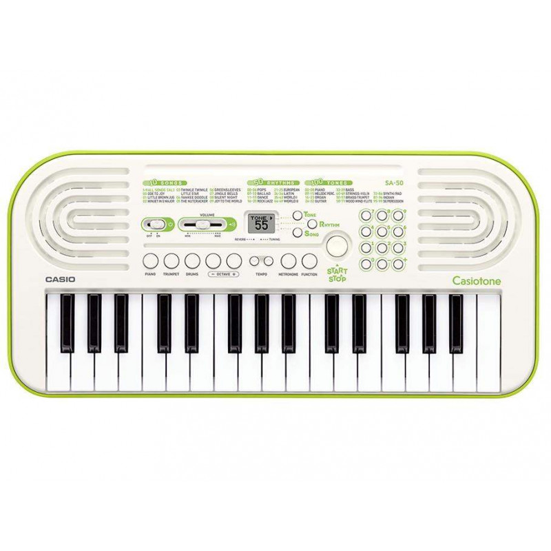 CASIO SA-50 Mini Teclado 32 Teclas Blanco/Lima