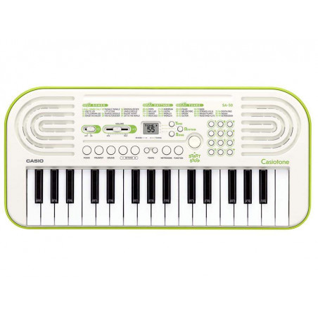 Casio SA-50 Mini Teclado 32 Teclas Blanco/Lima
