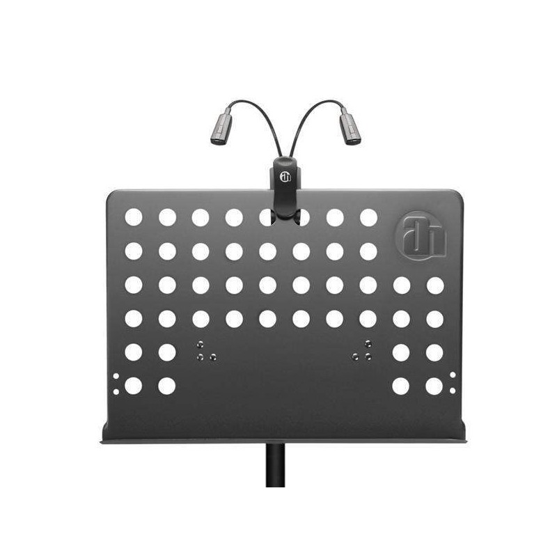 Set de Atril de partituras profesional con una lámpara con 4 Leds Adam Hall SMS17 SET 1.