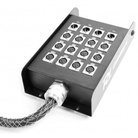 Power Dynamics CX160 Manguera escenario 12 entradas XLR y 4 salidas XLR con cajetin 15 metros Power Dynamics CX160 Manguera escenario 12 entradas XLR y 4 salidas XLR con cajetin 15 metros