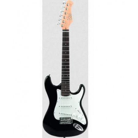 comprar Guitarra Eléctrica Cadete 3/4 EKO S100 BLK Tipo Strato, con cuerpo de Tilo y configuración S-S-S, Acabado Negro.