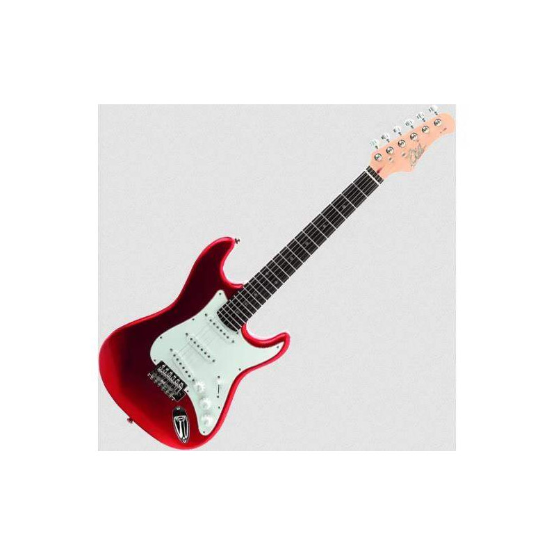 Eko ST100 Guitarra Eléctrica Tipo Strato 3/4 Chrome Red