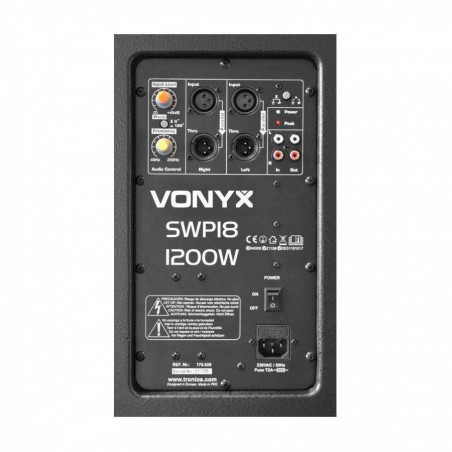 VONYX SWP18 PRO Subwoofer Activo 18 "  800 Watts RMS , Madera. VONYX SWP18 PRO Subwoofer Activo 18 "  800 Watts RMS , Madera.