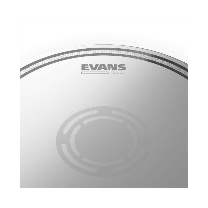 Parche batidor para caja de 14" Evans C2 SST B14ECSRD de 2 capas semi transparentes con muffle EC y refuerzo interno.