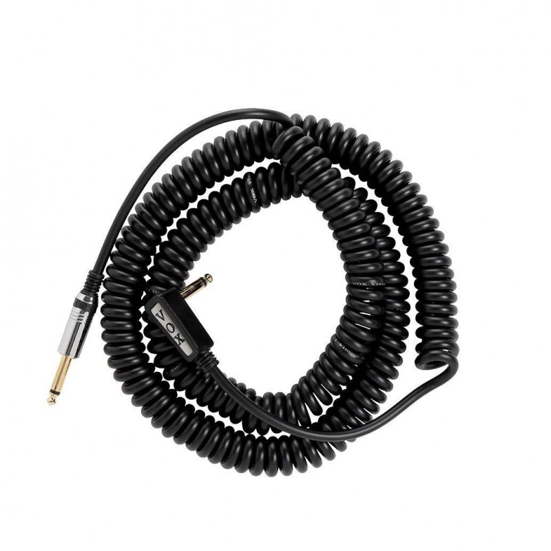 comprar Cable de Instrumento Rizado VOX VCC-090BK de una longitud máxima de 9 metros y color negro.